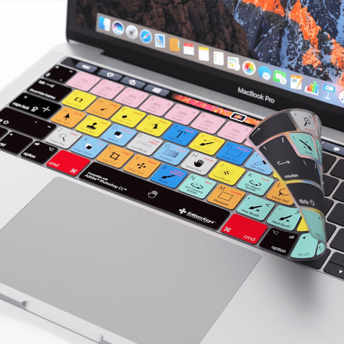 Adobe Photoshop Keyboard Cover - PS Keyboard Shortcuts For Macbook Pro Air 13 15 17 Protector Skin