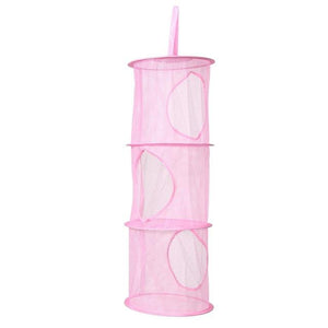 Hanging Storage Net Kids Toy Organizer with 3 Shelfs