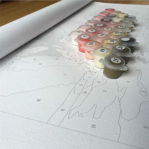 DIY Paint By Numbers - River side villa beautiful scenic view