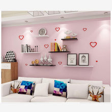 3 Pieces Modern Minimalist Partition Book Wall Shelf Living Bedroom Hanging Wooden Storage