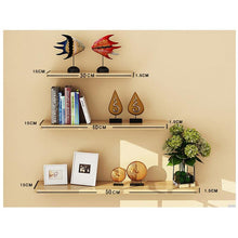 3 Pieces Modern Minimalist Partition Book Wall Shelf Living Bedroom Hanging Wooden Storage
