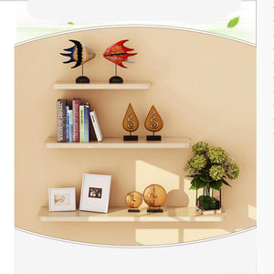 3 Pieces Modern Minimalist Partition Book Wall Shelf Living Bedroom Hanging Wooden Storage