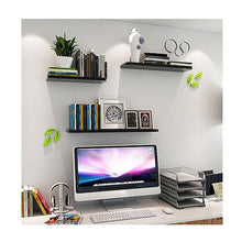 3 Pieces Modern Minimalist Partition Book Wall Shelf Living Bedroom Hanging Wooden Storage