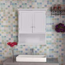 Wall Mount Bathroom Cabinet Modern Storage Organizer White Wood Shelf Cabinets HW53984