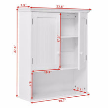 Wall Mount Bathroom Cabinet Modern Storage Organizer White Wood Shelf Cabinets HW53984