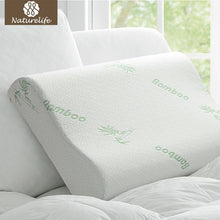 Naturelife Slow Rebound Memory Foam Bamboo Pillow - Get Relief from Neck Pain and Fatigue