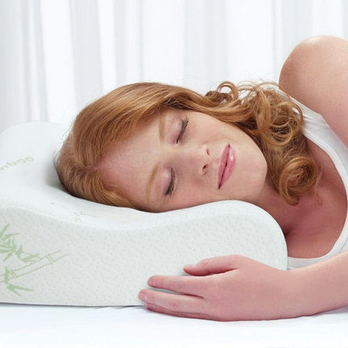 Naturelife Slow Rebound Memory Foam Bamboo Pillow - Get Relief from Neck Pain and Fatigue
