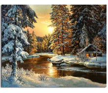 DIY Paint By Numbers - Scenic Nature With River Wall Decor Painting