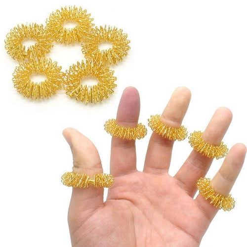 5 PCS Acupuncture Finger Massage Rings Relieve Numbness from Carpal Tunnel and General Fatigue