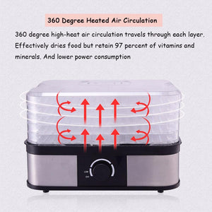 Portable Fruit and Vegetable Dehydrator 5 Layers Healthy and Easy Snacks