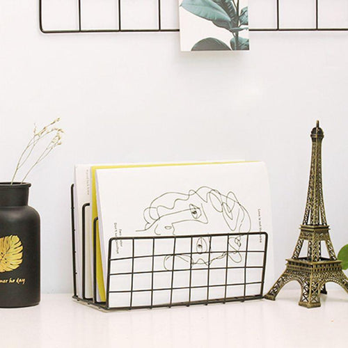 Kids ColoringBook/Magazine Organizer - Grid Wrought Iron  Bookshelf