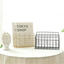 Kids ColoringBook/Magazine Organizer - Grid Wrought Iron  Bookshelf