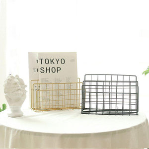 Kids ColoringBook/Magazine Organizer - Grid Wrought Iron  Bookshelf