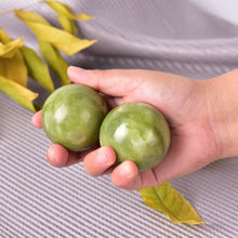 2Pc Natural Jade Stone Hand Wrist Therapy Solid Balls - Improve Strength Injury Recovery